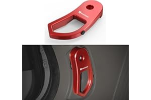 Bevinsee Aluminum Bonnet Hood Latch Release Lever Handle Bracket Trim Compatible with BMW E46 X3 E83 323i 323Ci 325i 325Ci 325xi 328i 328Ci 330i 330Ci 330xi M3, Replacement for 51238223163, Red