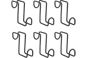 HDYEGY 6pcs 4 Inch Tack Hook, Heavy Duty Metal Over Rail Tack Hook for Hanging Horse Bridles,Buckets(Black)