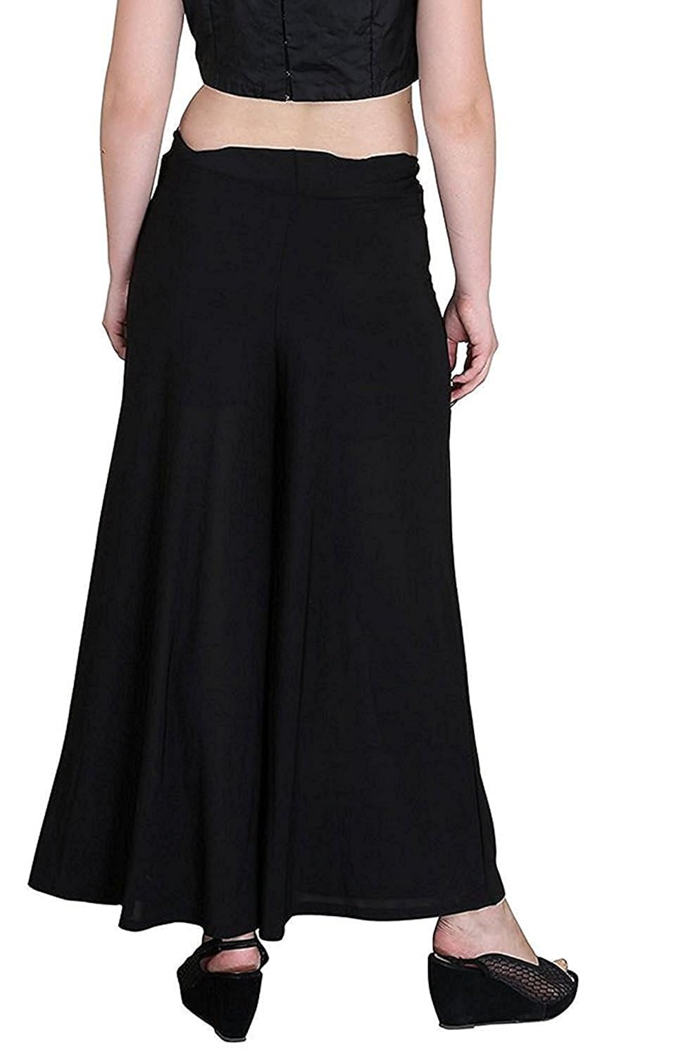 good choice women's viscose palazzo pant(pl-002black_black_free size)
