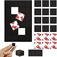Magnetic Squares with 3M Adhesive Backing(144PCS Each 3/4" x 3/4"),Self Sticky Pre-Cut Magnet Tape Strip for Toldder Family Activities,Peel and Stick for Cards/Picture/Poster (80mil Magnet)