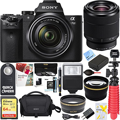 Sony-Alpha-7II-Mirrorless-E-mount-Camera-with-Full-Frame-Sensor-and-FE-28-70mm-F35-56-OSS-Lens-SEL2870-64GB-SDXC-Memory-Kit-Spare-Battery-Accessory-Bundle