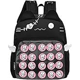 MILLEVIBE Japanese Backpack Pin Display Itabag with Insert, Kawaii Emo Cat Bag for Girls Cosplay School Black