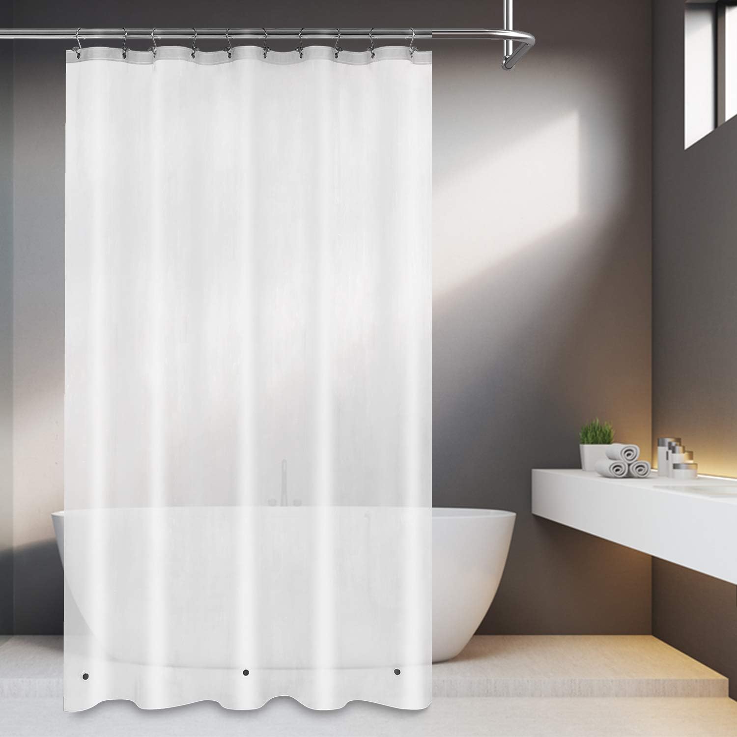 Mrs Awesome Frosted PEVA Shower Curtain Liner 54 x 78 with