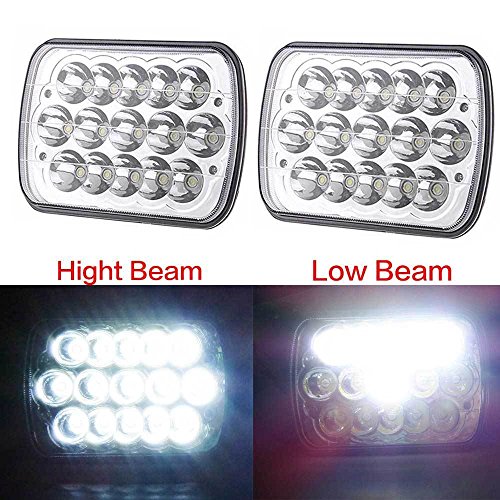 Pair 7x6 Inch LED Headlight Hi Lo Beam For International Harvester 4700 4800 4900 8100