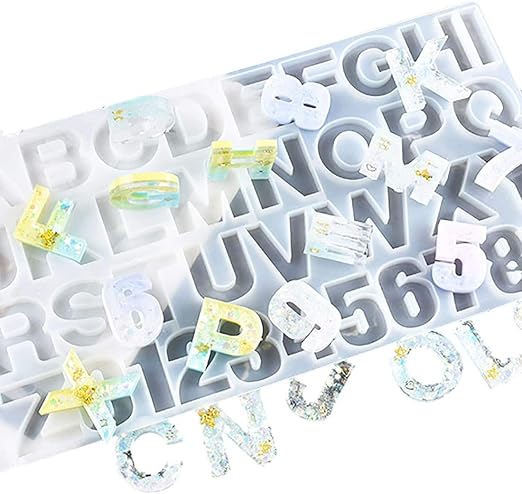 Amazon Co Jp Ever Garden レジン アルファベット 数字 英字 シリコンモールド ネックレス アクセサリー パーツ キーホルダー 作成 レジン Uvレジン アロマストーン 石膏 手作り 石鹸 キャンドル 樹脂 粘土 オルゴナイト バスボム シリコン モールド シリコン型 型