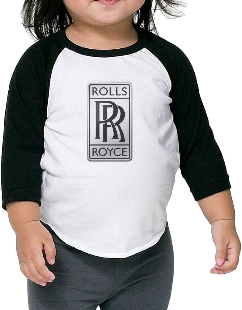 Rolls Royce Logo 3/4 Sleeve Raglan Baseball T Shirts For Kids