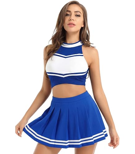 Amazon.com: Danzcue Women's A-Line Cheerleading Uniform Skirts