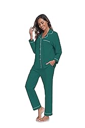 COLORFULLEAF Women's 100% Cotton Long Sleeve Pajama