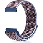 18mm Nylon Sport Quick Release Watch Bands Compatible with Garmin Venu 4 41mm/3S 41mm/Venu 2S/Vivoactive 4S/Vivomove 3S/Active S/Forerunner 265S(42mm)/255S/Fossil Women's Gen 6 42mm/5E 42mm Women Men