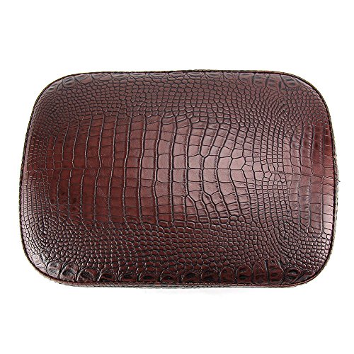image for Oumurs Alligator Synthetic Leather Suction Cup Passenger Pillion Pad S