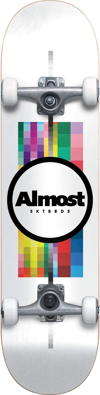 Almost Skateboards Pixel Flip White Complete Skateboard - 7.75" x 31.25"