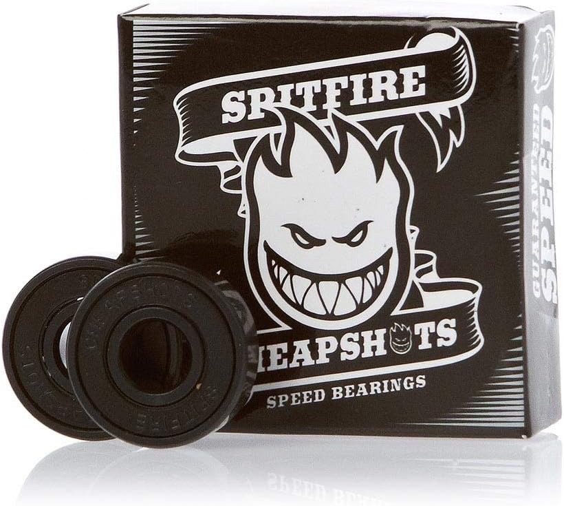 Spitfire Black Cheapshots - 8mm Skateboard Bearings