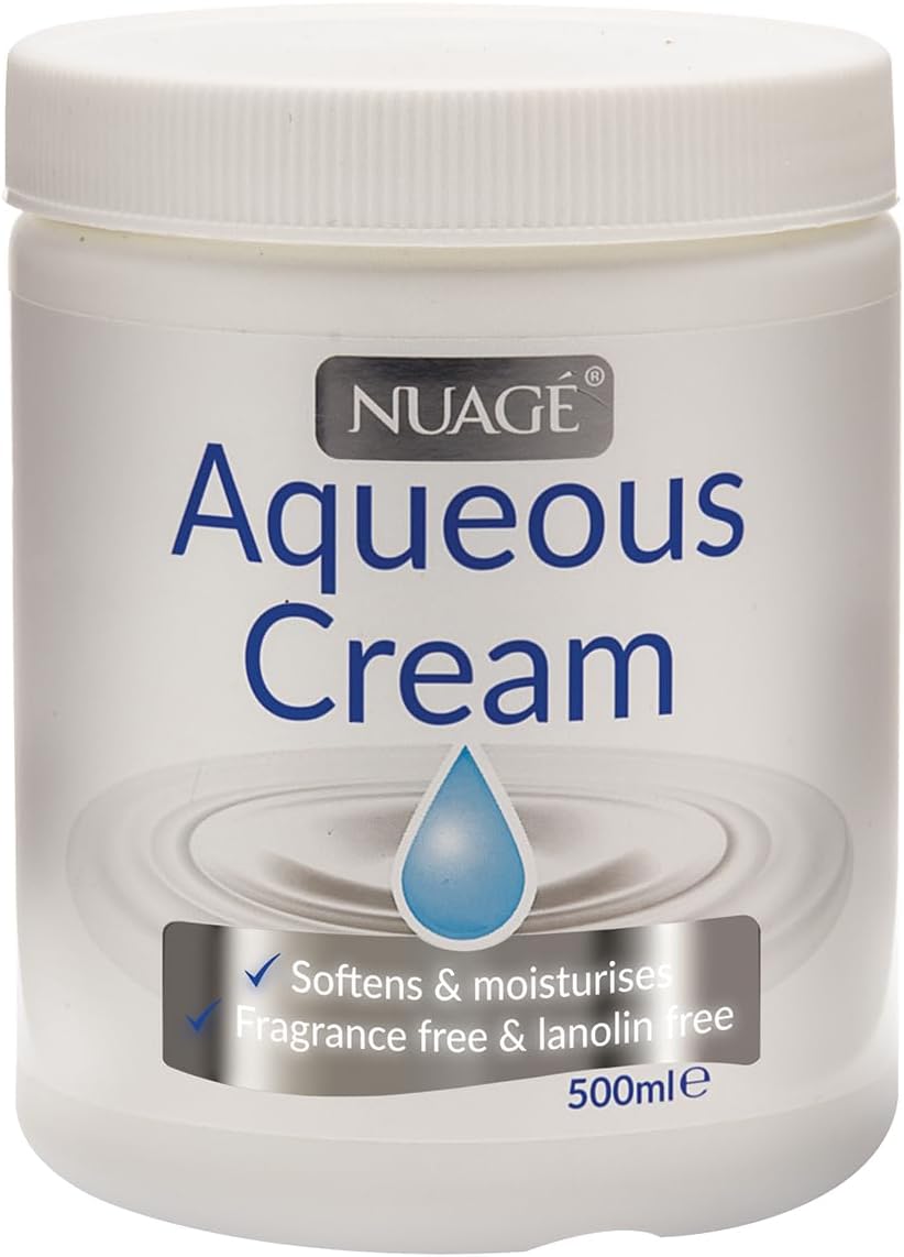NUAGE Aqueous Cream 500ml Moisturising Cream Fragrance Free Lanolin Free
