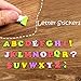 Shappy 900 Pieces Mini Assorted Colors Self-Adhesive Foam Letter Stickers Alphabet Stickers for Kids