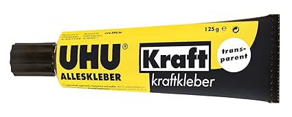 UHU Alleskleber Kraft Tube, Zuverlässiger Alleskleber mit außergewöhnlich starker Klebekraft, transparent, 125 g
