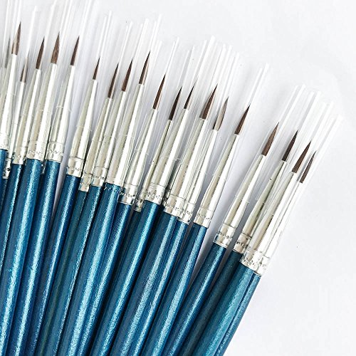 [60 Pack]Pointed Round Painting Brush,Hand Made Thread Drawing Brush,Detail Paint Brush for Acrylic, Oil and Watercolor (M(#00)) - Thumbnail 4