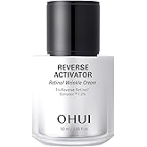 O HUI Reverse Activator Retinol Fine Wrinkle Cream | Korean Skin Care | Comfortable Retinol Cream for Face | Minimal to no irritation | Peptide | Wrinkles Visibly Reduced by 42% in 8 Weeks