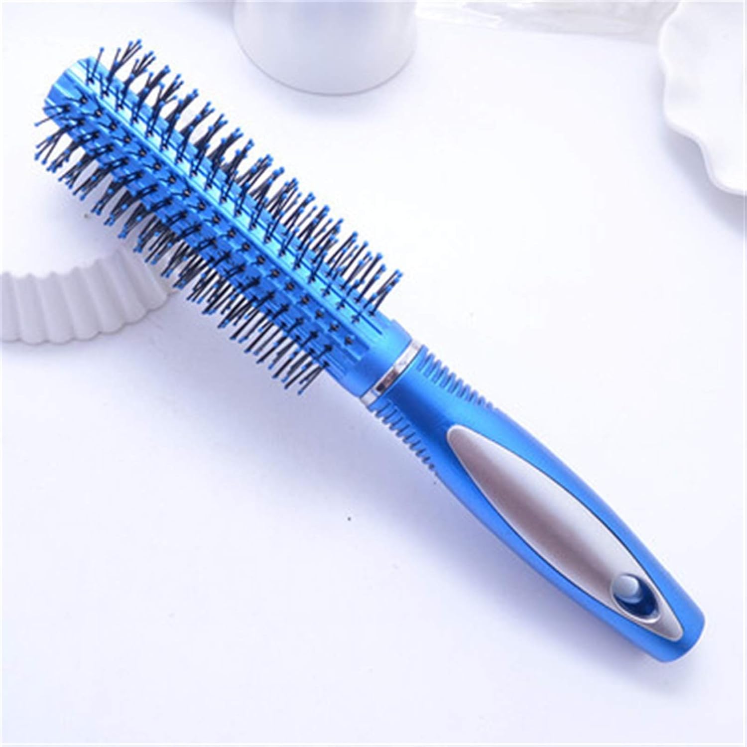 JIEKES Round Hair Comb，Upscale Dry Hair Brush Ewha Straight Hair Roll Comb Blow