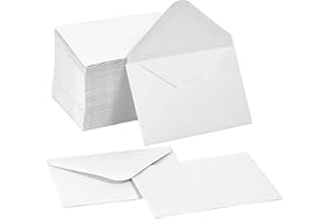OUZOUSTATE 100 Pack Gift Card Envelopes 4 x 2.75" Mini Envelopes 120GSM Small Paper Business Gift Card Sleeves Bulk,Tiny Little Greeting Card Envelope Pockets for Invitation (White)