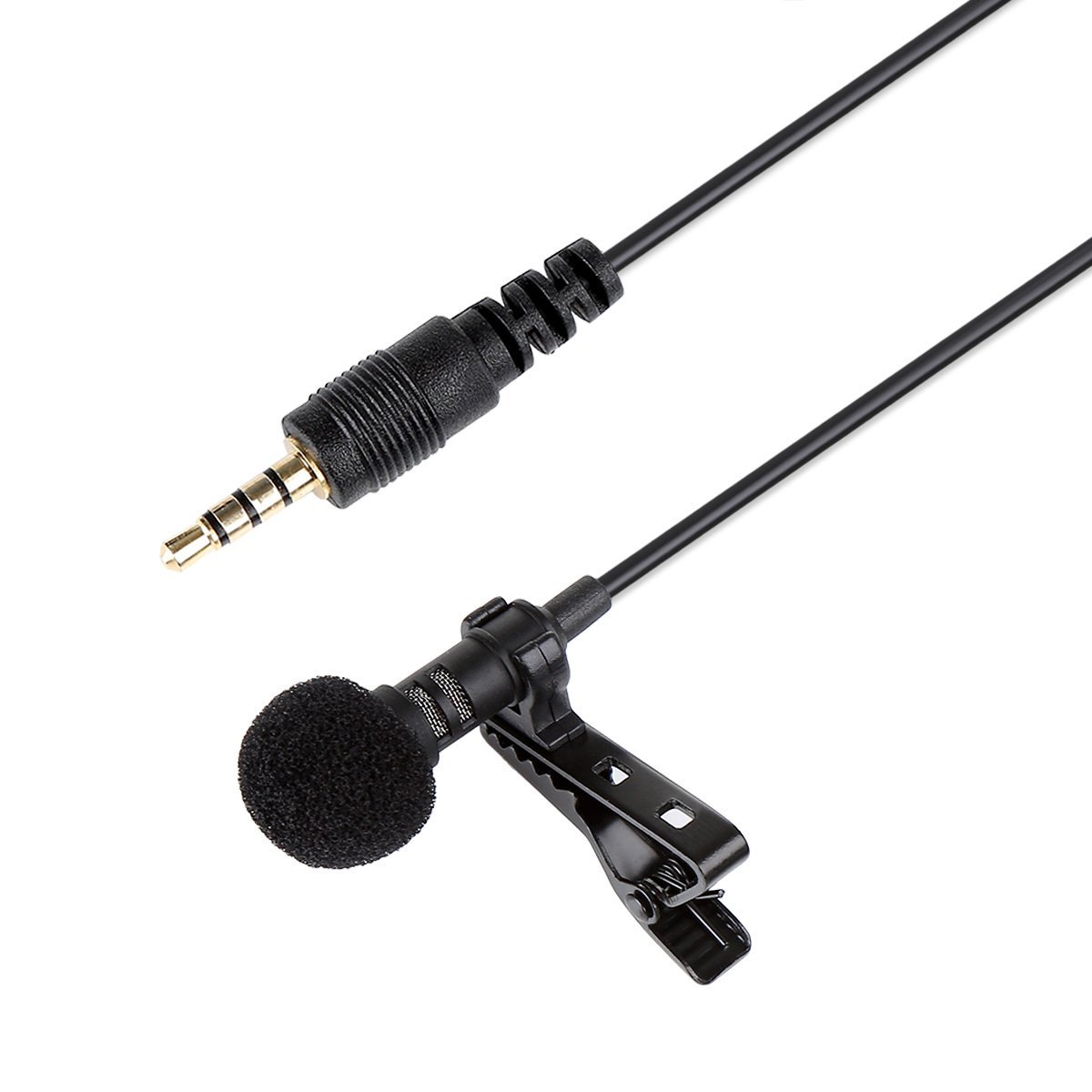 Lavalier Lapel Microphone 3.55mm 59inch Long Cord Clipon Condensor