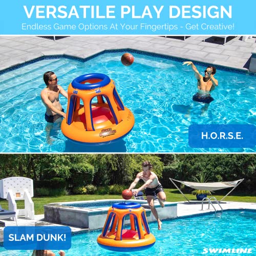 SWIMLINE Inflatable Pool Basketball Hoop Floating Or Poolside Game