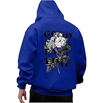 トップス Hoodie/ROSE x ART Amazon.com: Graphic Sweatshirts Men Good Things Take Time