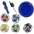 ASVEXKW Battling Set, Spinninning Top Burst Toy Combat Battling Game Set, Spinning & Launchers, Bey Stadium, Greats Birthday Gift for Boys, 5 Spinning Tops