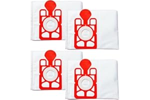 SundiooK for Vacuum Bags, Hetty, Harry, James - NVM-1CH/907076 for Replacement Dust Bags, 3-Layer Filtration, Pack of 5