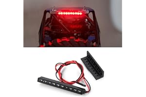 WEFEINO RC LED Lights 32mm 65mm RC Brake Light Stop Lamp for 1/10 RC Crawler Axial SCX10 90046 Wraith RR10 TRX4 D90 (65mm-Red)