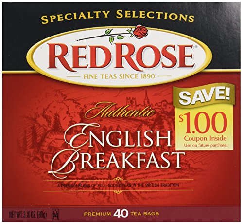 Red Rose Authentic English Breakfast Tea Bags 40 ct