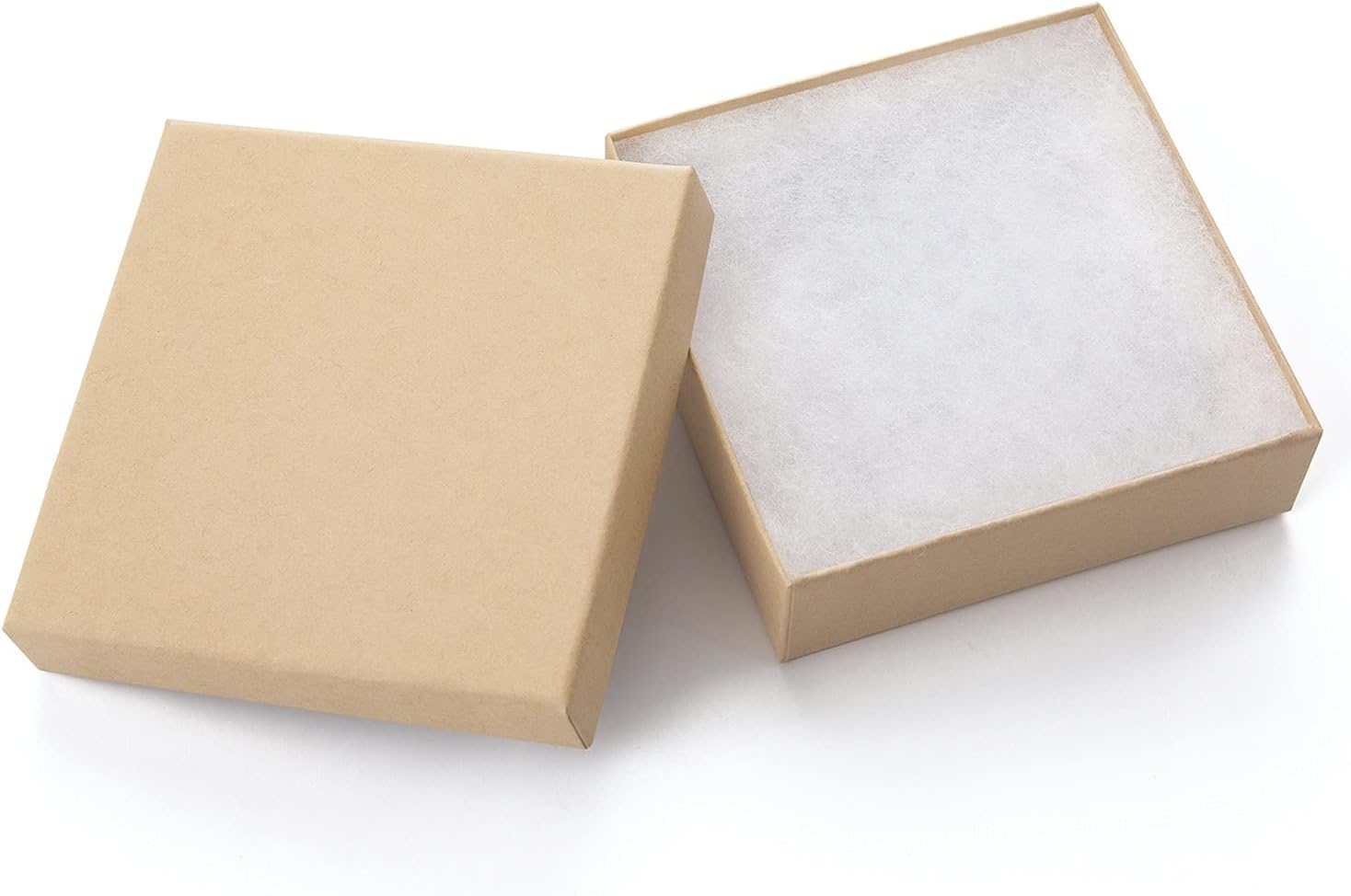 Giftol 20 Pack 3.5x3.5x1 Inch Cardboard Jewelry Boxes,Small Gift Boxes for Jewelry Earrings Necklaces Handmade Bangles Bracelets(Brown): Health & Personal Care