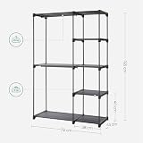 SONGMICS Freestanding Wardrobe 43 x 112 x 165 cm Grey RYG024G02 view 7