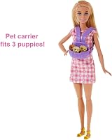 Barbie Doll & Pets Set Mommy Dog Puppies Newborn Pups Playset view 4