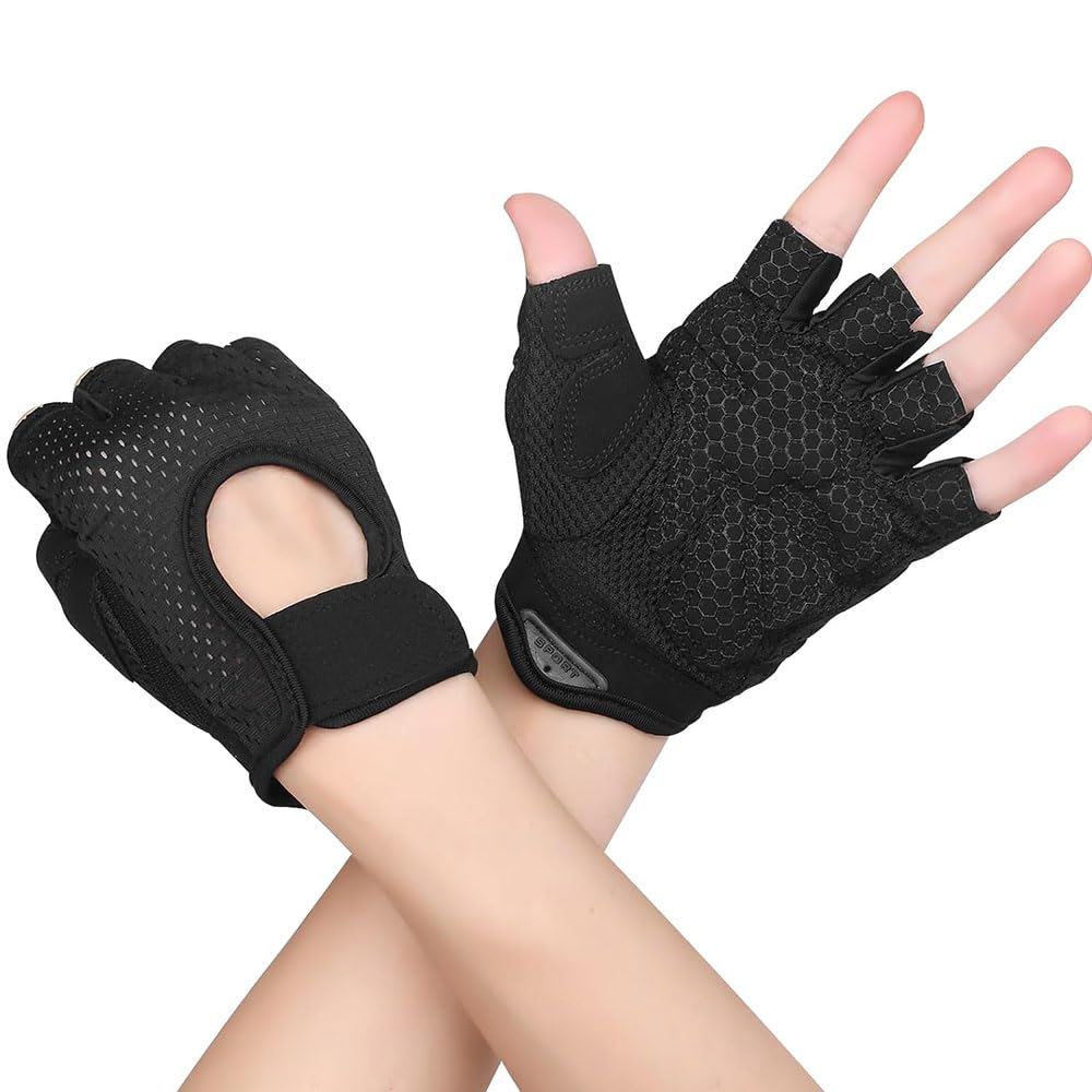 YUEGOUTIANDIHAO Gym Gloves Training Gloves Fitness Gloves Breathable Training Gloves with Microfiber Fabric No Slip Silicone Padded with Fitness Gloves for Weightlifting Training Pull Ups Cycling