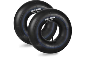 HAKULA MATATA 15'' 6.00-6'' Durable Replacement Inner Tube with TR-13 Straight Valve Stem, Heavy Duty Inner Tire Wheel for Yard Tractors, Wheelbarrows, ATVs and More, 2Packs, Black