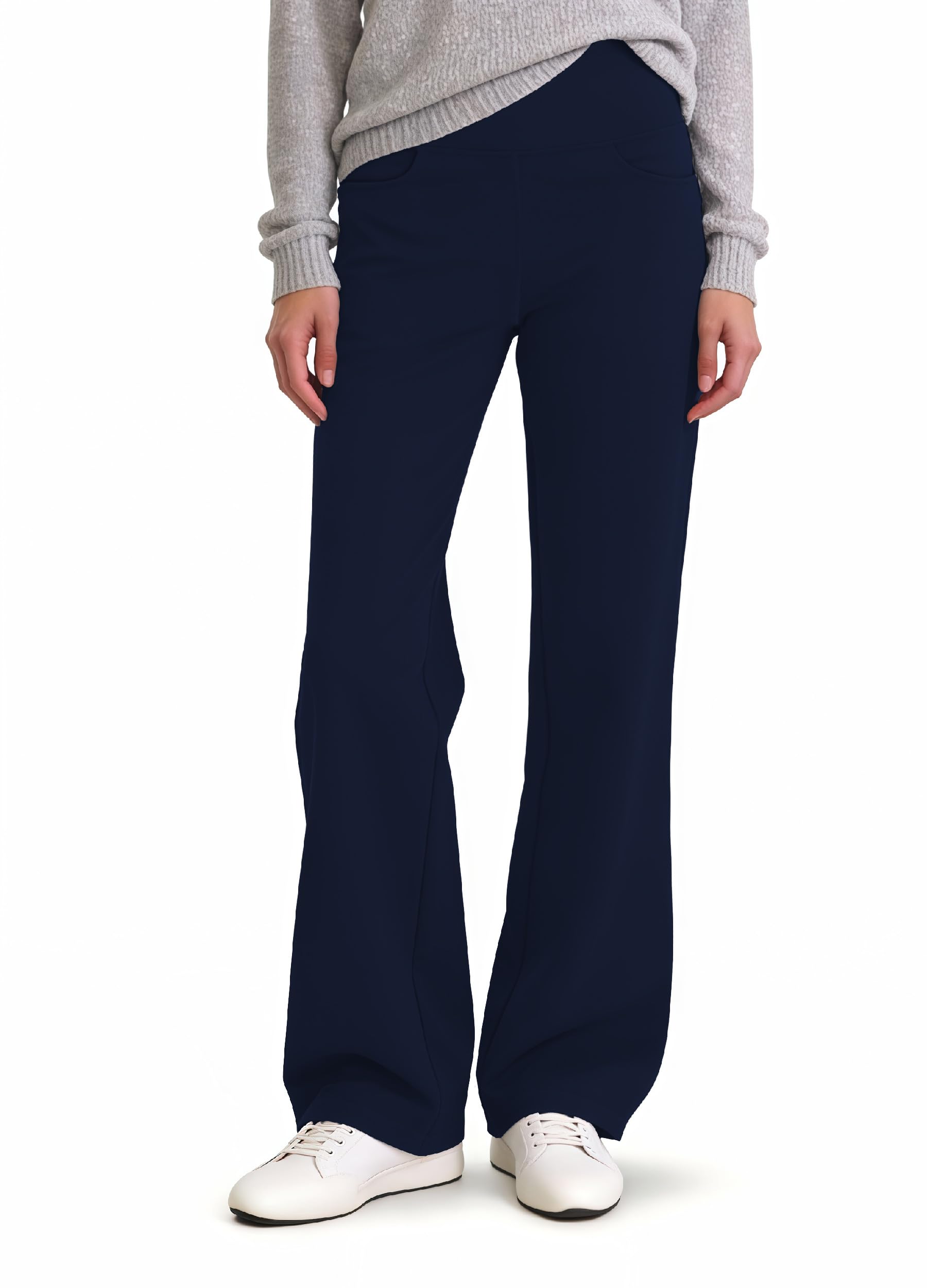 SAFORT 28"/30"/32"/34" Inseam Regular/Tall Bootcut Yoga Pants, 4 Pockets, UPF50+, Blue, XL