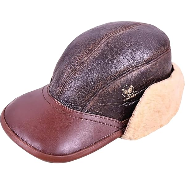 FIVESTAR LEATHER Distressed Commando B2 Flight Aviator Leather Cap