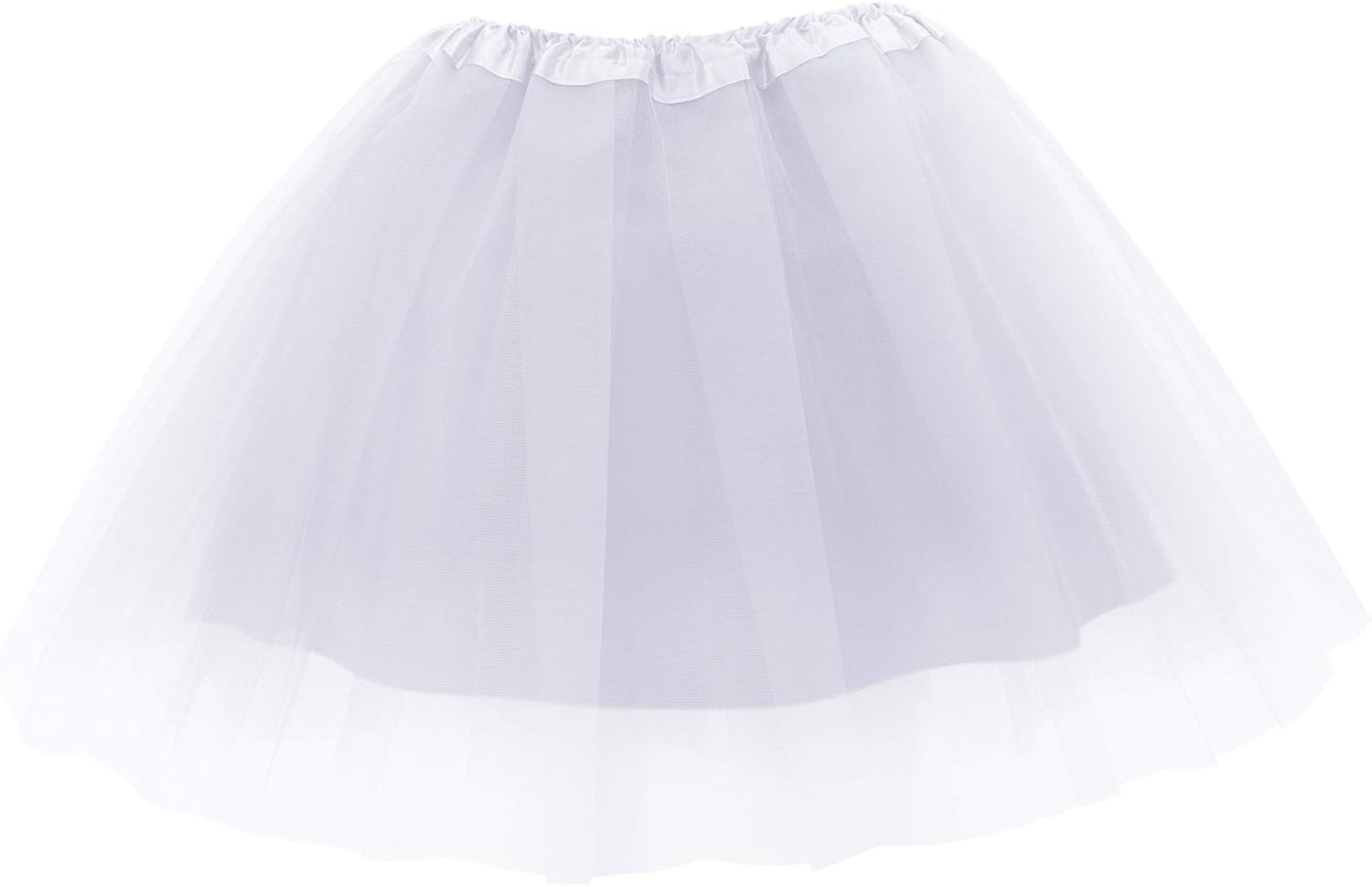 Simplicity Women's Adult Classic Elastic 3 or 4 Layered Tulle Tutu Skirt