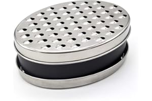 Kunovo Cheese Grater with Airtight Storage Container,Cheese Shredder&Vegetable Grater(2-in-1)，Box Grater (A-Black)