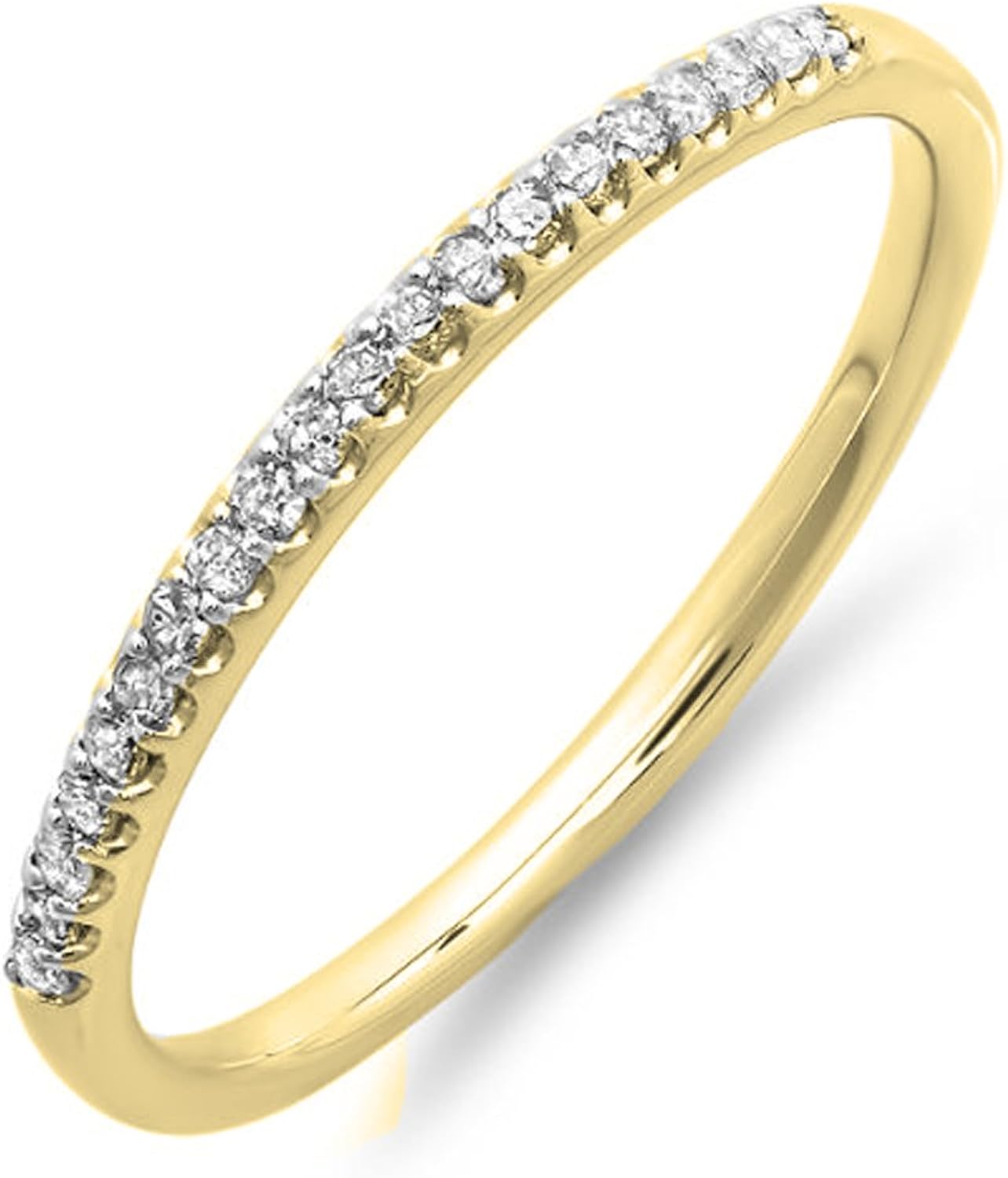 DazzlingRock Collection 18 carats Or Jaune Rond I-J Diamant Blanc