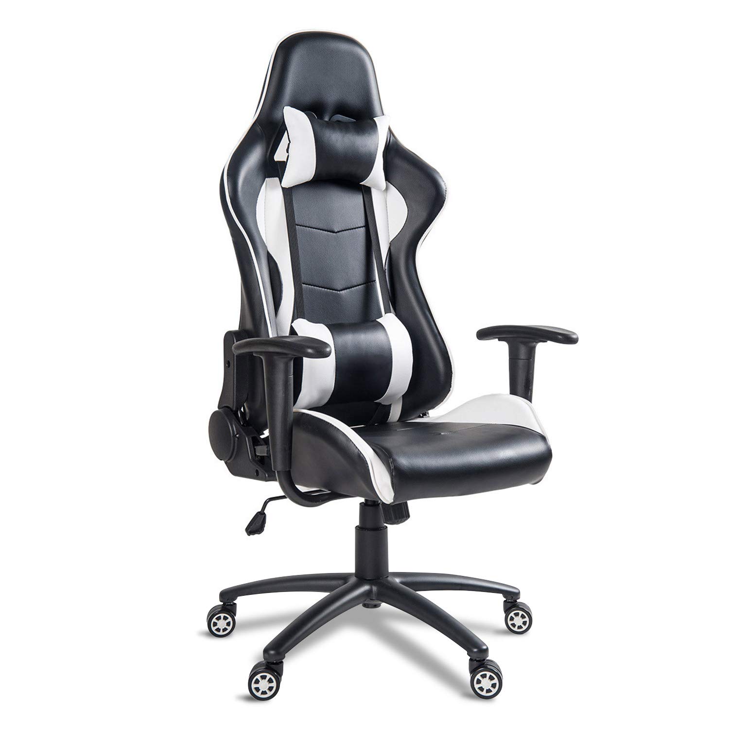Mieres Video Gaming Chair Racing Office Pu Leather High Back Ergonomic 170 Degree Adjustable Swivel Executive Computer Desk Task Large Size With