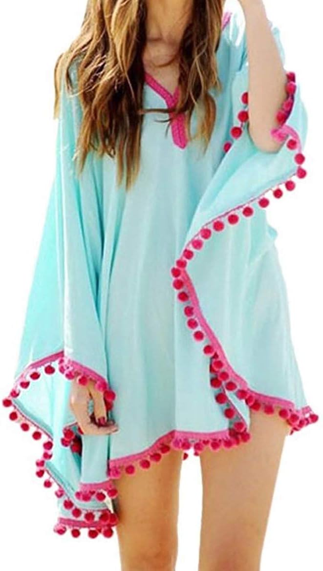 InTrend Forever Kaftan Top with Pom Pom Lace for Women