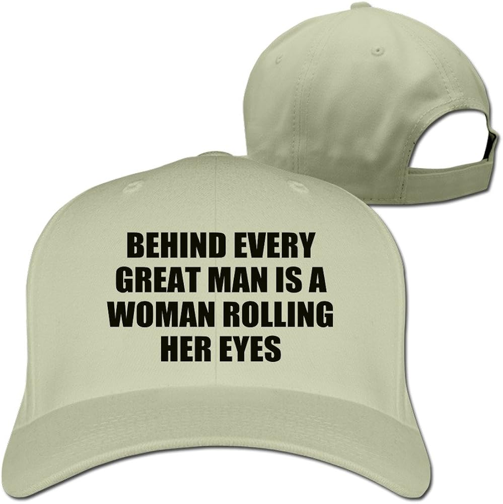 Behind Every Great Man Rolling Adjustable Fitted Hat Baseball Cap