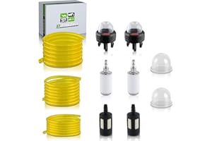 partszen 3 Sizes Fuel Line Hose Primer Bulb for Poulan Weedeater Homelite Craftsman Trimmer Chainsaw Blower with Fuel Filter