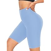 FULLSOFT 8" High Waisted Biker Shorts for Women-Tummy Control Athletic Workout Running Yoga Gym Dance Shorts
