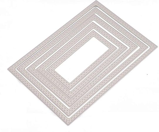 5pcs Set Dotted Rectangular Rrame Metal Die Cuts Rectangle Frame Flower Cutting Dies Cut Stencils For Diy Scrapbooking Album Decorative Embossing Paper Dies Card Making Scrapbooking Stamping Supplies Home Ekbotefurniture Com