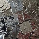 Five One Gram .999 Pure Silver Bars With Proof LIke Finish In a Vx Investments Microfiber Pouch