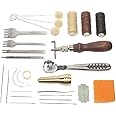 BIGTEDDY - Leather Craft Basic Stitching Sewing Hand Tool Set Saddle Groover for DIY Leathercraft Projects