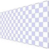 iCasso Desk Pad Mat, Desk Matt for Desktop, Cute XXL Large Mouse Pad, Anti-Slip Big Mousepad with Stitched Edges, Keyboard Pad Mouse Mat for Computer (Purple Checkered)