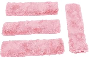 LOYAGOUR 4Pack Seatbelt Covers for Kids,Seat Belt Cushion Cover,Infant Baby Car Seat Neck Shoulder Strap Pads,Soft Newborn Carseat Stroller Straps Covers Accessories(Pink)